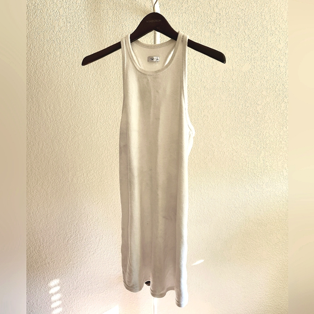 Like new! Aritzia TNA Terry Cloth White Dress. Size Small.